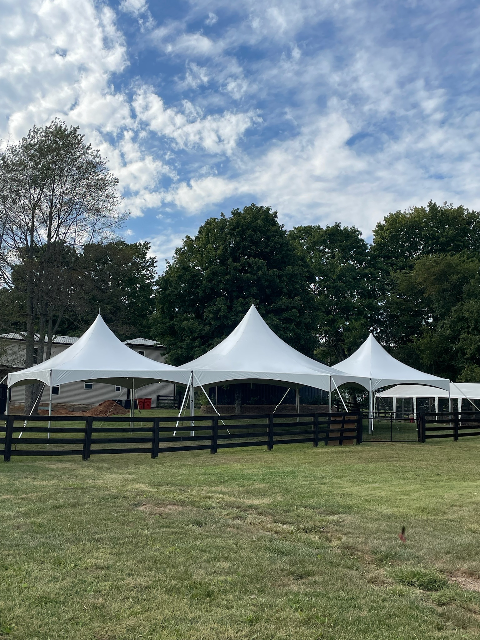 40' hexagon high peak tent rental