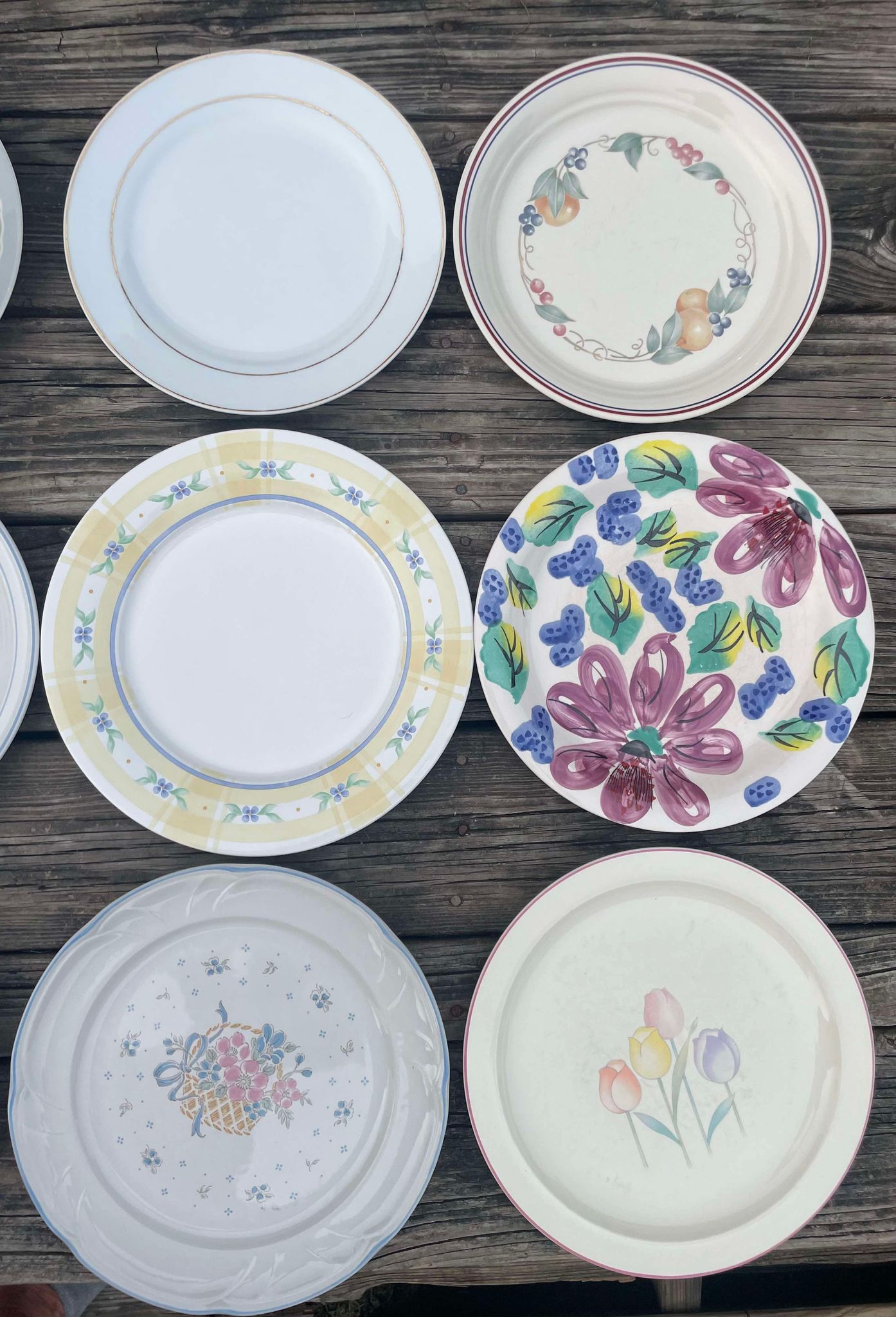 French Garden Plates rental